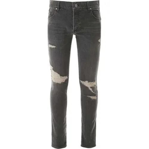 Urban Rock Graue Denim Jeans - Balmain - Modalova