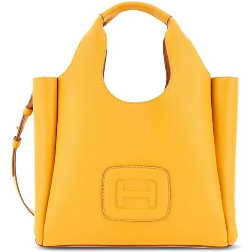 Klassische Kleine Shopping Handtasche Gelb - Hogan - Modalova