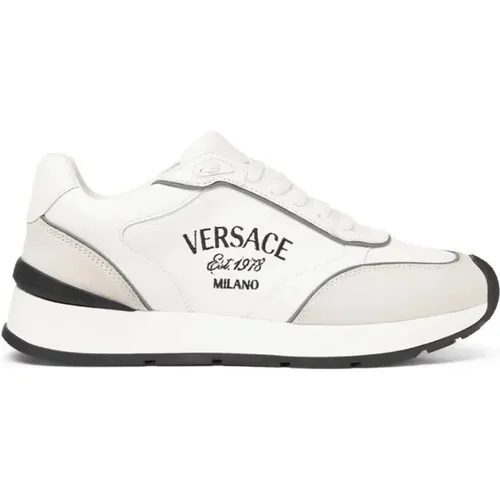 White Sneakers , female, Sizes: 4 1/2 UK - Versace - Modalova