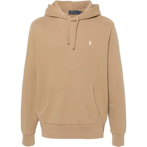 Brauner Pullover mit Kordelkapuze - Polo Ralph Lauren - Modalova