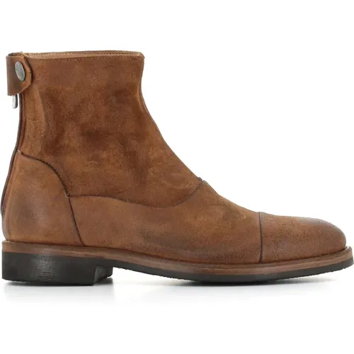 Burnt Suede Boots with Zipper , female, Sizes: 6 UK, 5 1/2 UK, 4 UK, 5 UK, 7 UK - Alberto Fasciani - Modalova
