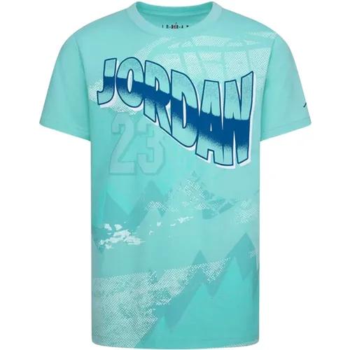 Sportliches Aqua Kurzarm-Logo-T-Shirt - Jordan - Modalova