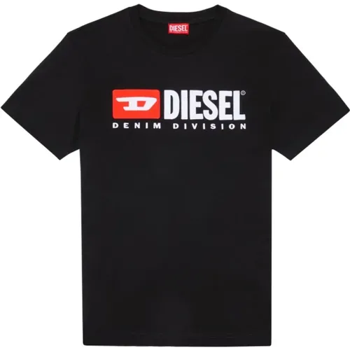 T-Shirt, Klassischer Stil , Herren, Größe: S - Diesel - Modalova