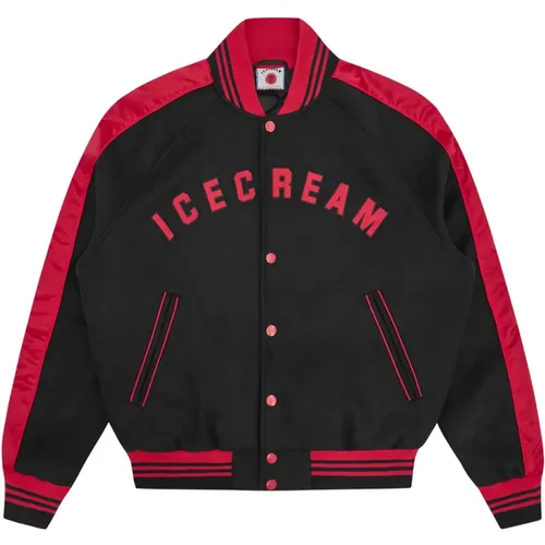 Varsity Jacket with Cones Bones Logo , male, Sizes: S, M, L - Icecream - Modalova