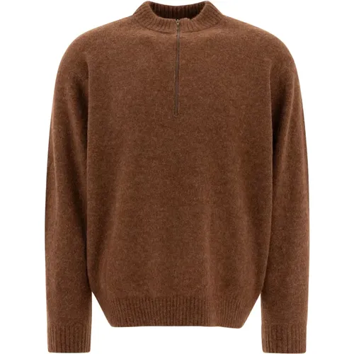 Round-neck Knitwear, male, , Size: XL Half-zip Knit Top - Undercover - Modalova