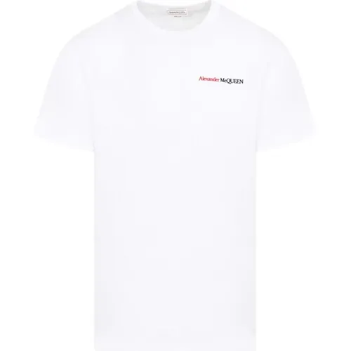 Weiße Baumwoll-T-Shirt Ss24 , Herren, Größe: L - alexander mcqueen - Modalova