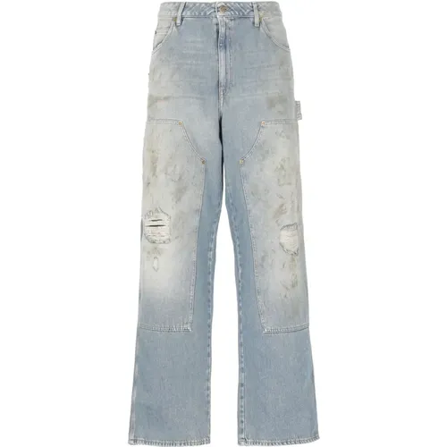 Straight Jeans, male, , Size: M Light Cotton Jeans with Pockets - Golden Goose - Modalova