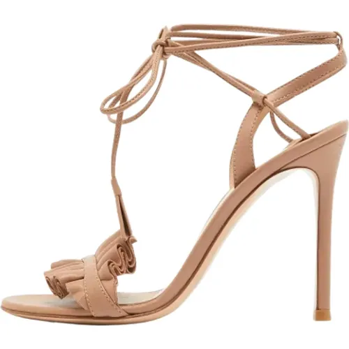 Pre-owned Sandals, female, , Size: 5 1/2 US Pre-owned Leather sandals - Gianvito Rossi Pre-owned - Modalova