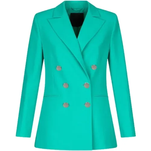 Blazers, female, , Size: M Double-Breasted Blazer - Liu Jo - Modalova