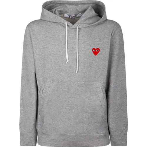 Grey Hoodie with Diagonal Pockets , male, Sizes: 2XL - Comme des Garçons - Modalova