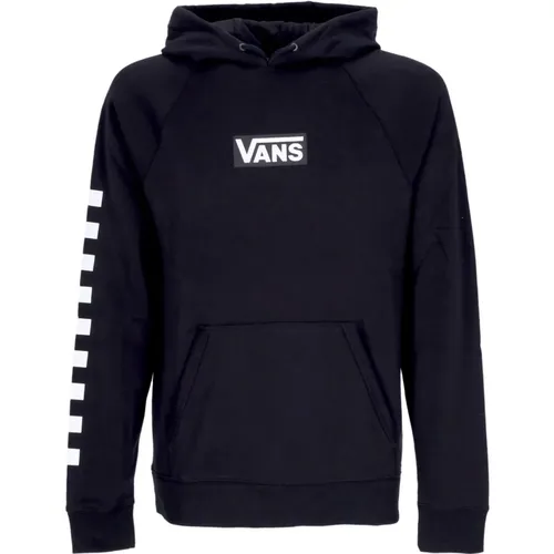 Hoodies, male, , Size: XL Black Checkerboard Hoodie Long Sleeve - Vans - Modalova