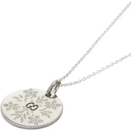 Pre-owned White Gold necklaces , female, Sizes: ONE SIZE - Gucci Vintage - Modalova