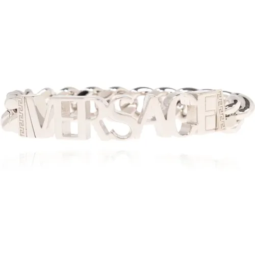 Armband mit Logo , Herren, Größe: L - Versace - Modalova