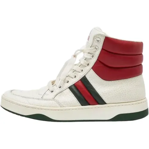 Pre-owned Sneakers, female, , Size: 7 1/2 US Pre-owned Leather sneakers - Gucci Vintage - Modalova