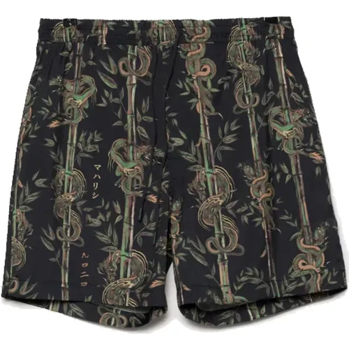 Beachwear, male, , Size: S Dragon Bamboo Swim Shorts - Maharishi - Modalova