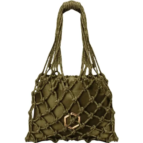 Carrie Mini Bag - Iconic Design with Crystal Thread , female, Sizes: ONE SIZE - Hibourama - Modalova
