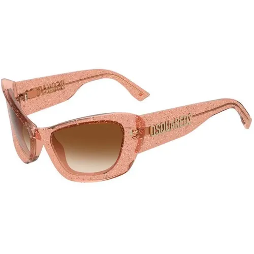 Stylische Sonnenbrille mit Vintage-Flair , Damen, Größe: 57 MM - Dsquared2 - Modalova