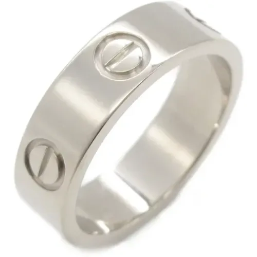 Pre-owned Jewellery, female, , Size: ONE SIZE Pre-owned White Gold rings - Cartier Vintage - Modalova