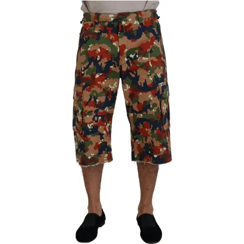 Camouflage Cargo Shorts - Dolce & Gabbana - Modalova