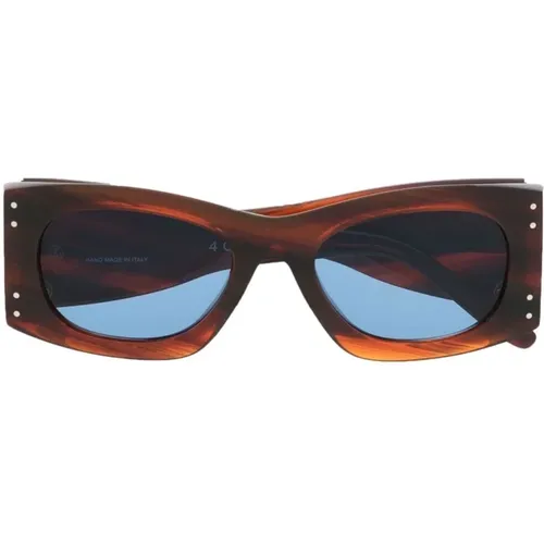Classic Striped Havana Sunglasses , female, Sizes: 54 MM - Retrosuperfuture - Modalova