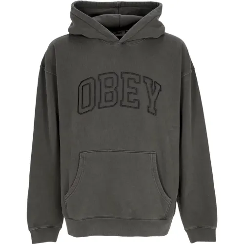 Hoodies, male, , Size: XL Lightweight Hoodie Pigment Pirate Black - Obey - Modalova