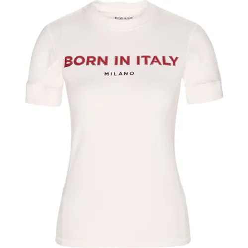 Fiorano Bianco T-Shirt , female, Sizes: XS, M, L, S, XL - Borgo - Modalova