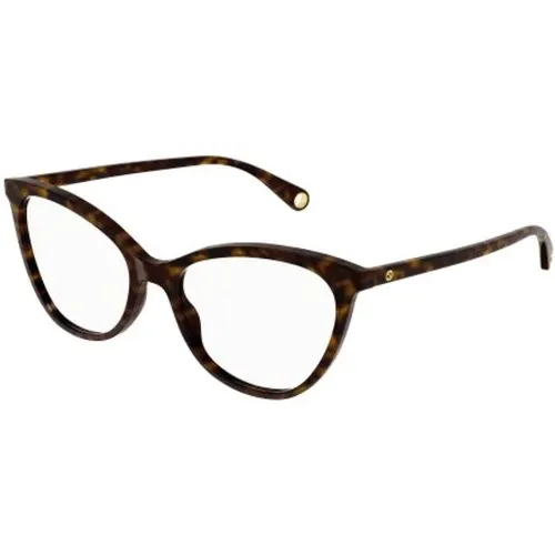 Gg1079O Havana Transparent Glasses , unisex, Sizes: 54 MM - Gucci - Modalova