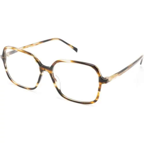 Braun/Havanna Optische Brille , unisex, Größe: 55 MM - Gigi Studios - Modalova