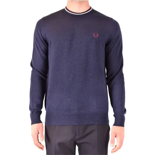 Casual Purple Sweater , male, Sizes: L - Fred Perry - Modalova