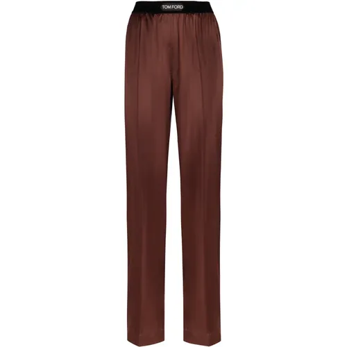 Seidenhose mit Samteinsatz Tom Ford - Tom Ford - Modalova