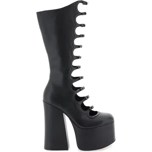 Heeled Boots, female, , Size: 6 US Kiki Knee-High Boots with Cut-Out Details - Marc Jacobs - Modalova