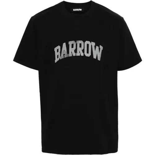 Schwarzes Jersey T-Shirt,T-Shirts,Jersey T-Shirt in Turtle Dove - Barrow - Modalova