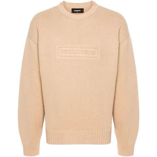 Sand Baumwollrippstrickpullover , Herren, Größe: 3XL - Dsquared2 - Modalova