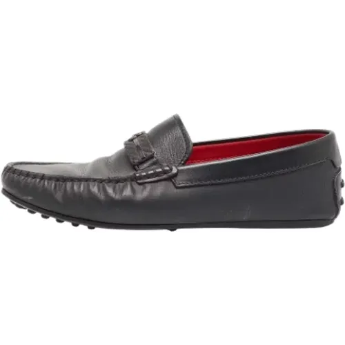 Pre-owned Flats, male, , Size: 8 US Pre-owned Leather flats - Salvatore Ferragamo Pre-owned - Modalova