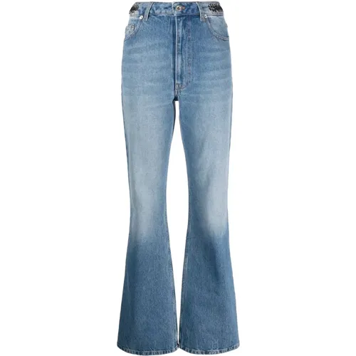 Blaue Flare Jeans , Damen, Größe: XL - Paco Rabanne - Modalova