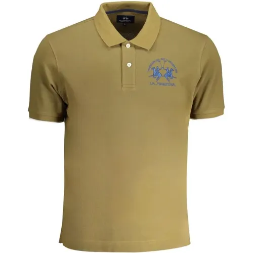 Grünes Polo Shirt Baumwolle Kurze Ärmel , Herren, Größe: 3XL - LA MARTINA - Modalova