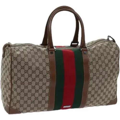 Pre-owned Weekend Bags, female, , Size: ONE SIZE Pre-owned Canvas gucci-bags - Gucci Vintage - Modalova