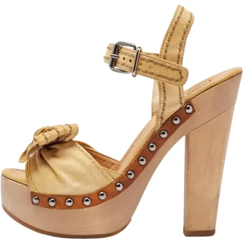 Pre-owned Leder sandals - Miu Miu Pre-owned - Modalova