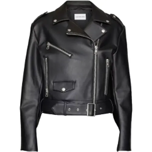 Leather Jackets , Damen, Größe: S - Calvin Klein Jeans - Modalova