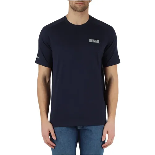 Natural Ventus7 Cotton T-Shirt , male, Sizes: S, M - Emporio Armani EA7 - Modalova