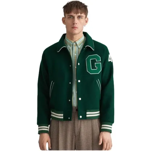 Bomber Jackets, male, , Size: 2XL Timeless American Baseball Blouson - Gant - Modalova