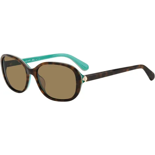 Sunglasses, female, , Size: 55 MM Izabella/G/S Sunglasses in Havana Turquoise/ - Kate Spade - Modalova