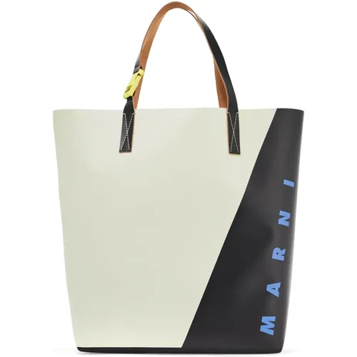 Color Block PVC Tote Bag , male, Sizes: ONE SIZE - Marni - Modalova