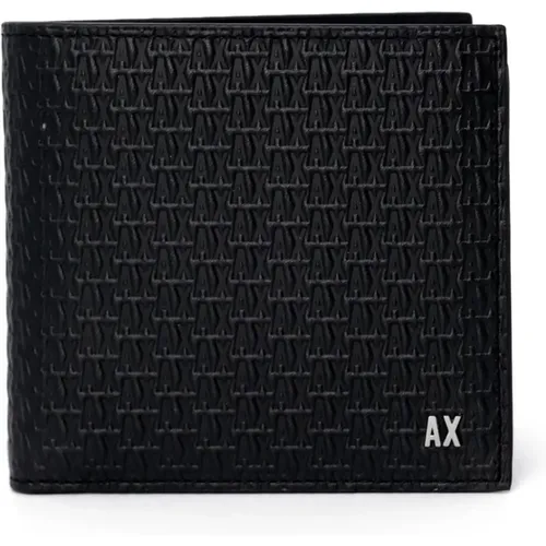 Leather Wallet with Inside Pockets , male, Sizes: ONE SIZE - Armani Exchange - Modalova