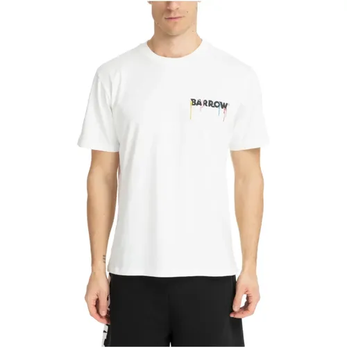 Gemustertes Logo T-Shirt , Herren, Größe: XL - Barrow - Modalova