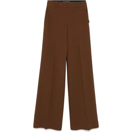 Wide Trousers, female, , Size: S Casual Denim Trousers - Ermanno Scervino - Modalova