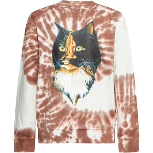 Sweatshirts, male, , Size: M Multicolor Cat Print Sweater - JW Anderson - Modalova