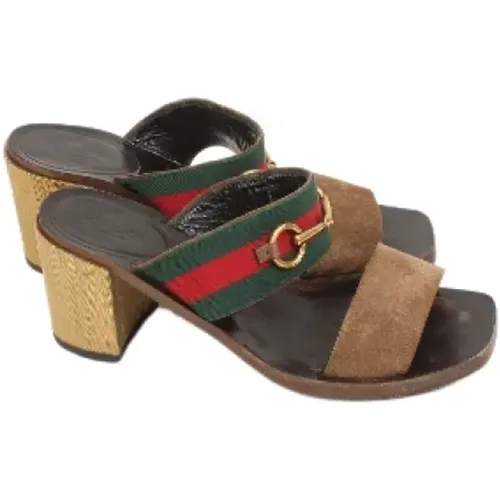 Pre-owned Sandals, female, , Size: 7 US Pre-owned Fabric sandals - Gucci Vintage - Modalova