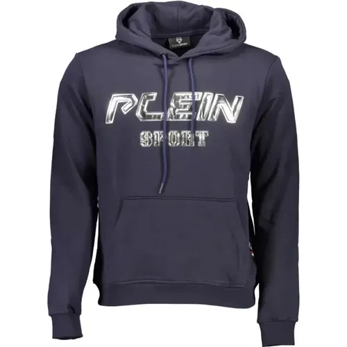 Hoodies, male, , Size: XL Electric Hoodie with Logo Detail - Plein Sport - Modalova