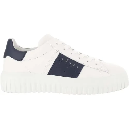 Leder Schnürschuhe Weiß Marineblau - Hogan - Modalova